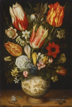 アンブロシウス・ボスチャート Painting - 花の磁器瓶 Ambrosius Bosschaert